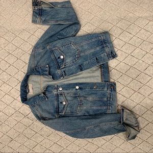 Everlane Cropped Denim Jacket - M